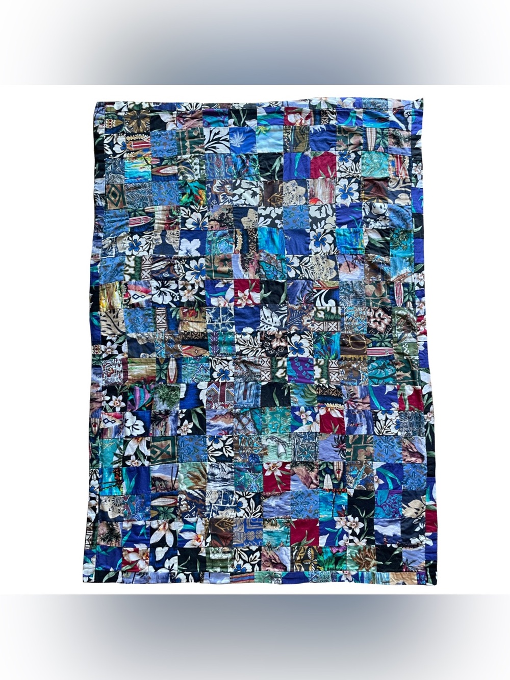 Tropical Patchwork Beach Blanket Mat Resort Travel Vacation Summer Picnic 32x48"